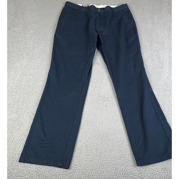 Volcom Chino Pants Mens 36x31 Blue Cotton Blend Straight Leg Skate Surf Casual - Picture 1 of 11